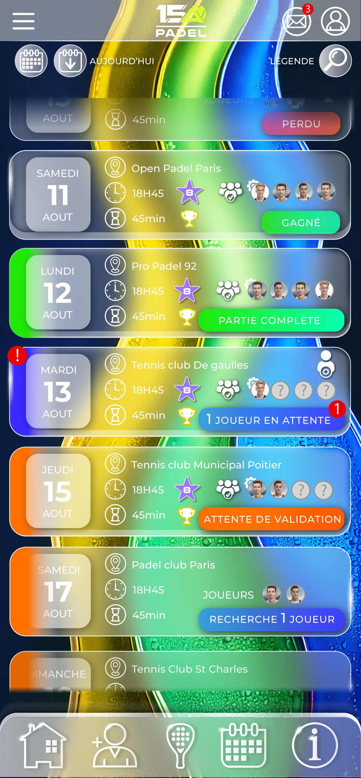 Mes reservations